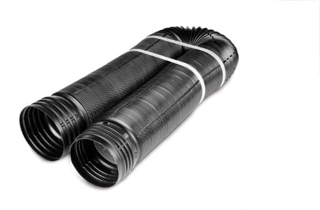 FLEX Drain by Amerimax 4-in x 12-ft Corrugated Solid Pipe