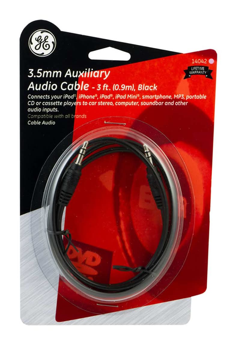Ge Audio Cable Assortment 3ft 3.5mm 14040/41/42/43