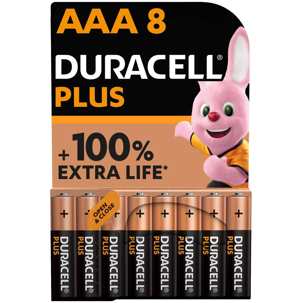 Duracell - Piles alcalines aaa plus 1.5v lr03 mn2400 (8 pièces)