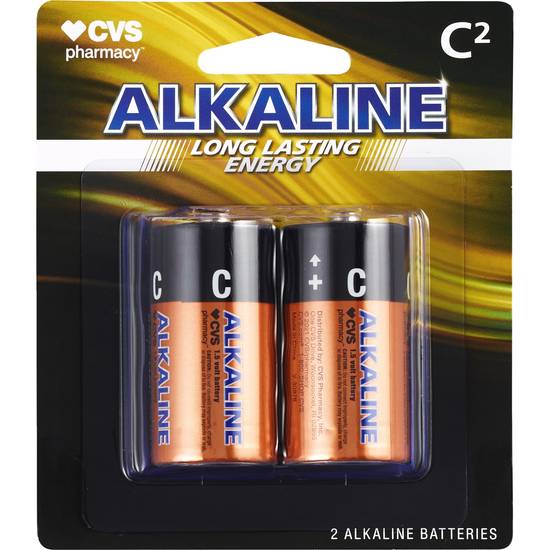 CVS Alkaline Batteries C, 2CT
