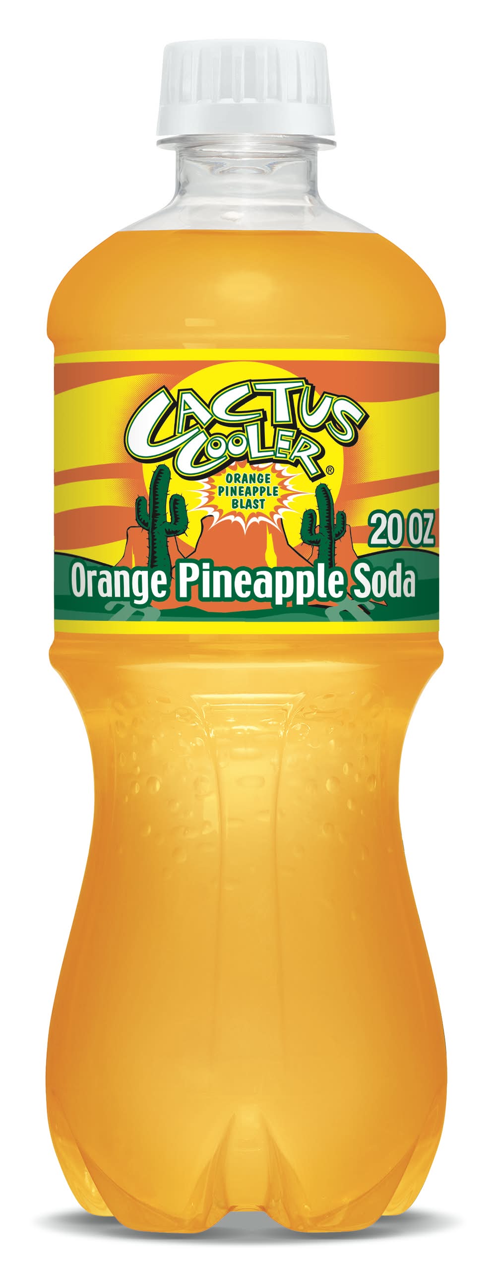 Cactus Cooler Flavored Soda, Orange Pineapple (20 fl oz)