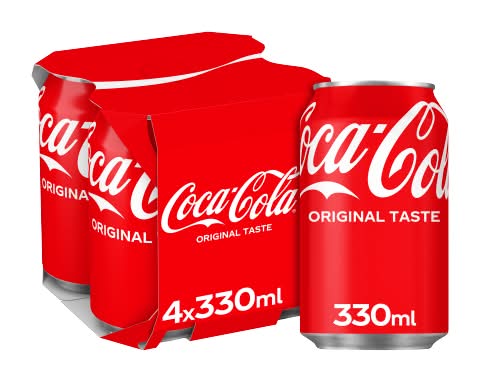 Coca-Cola Original Taste Soda (4 x 330ml)