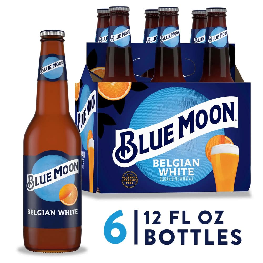 Blue Moon Belgian White Craft Beer (6 x 12 fl oz)