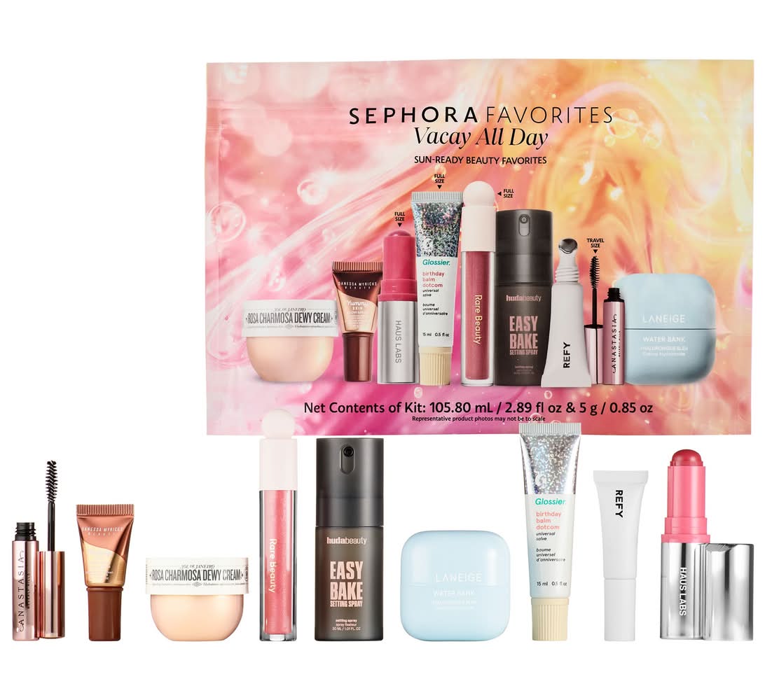 Sephora Favorites Vacay All Day Makeup and Skincare Value Set