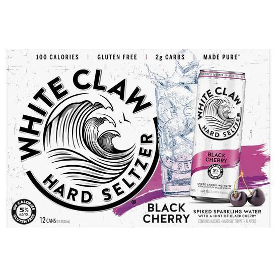 White Claw Spiked Black Cherry Hard Seltzer (12 ct, 12 fl oz)