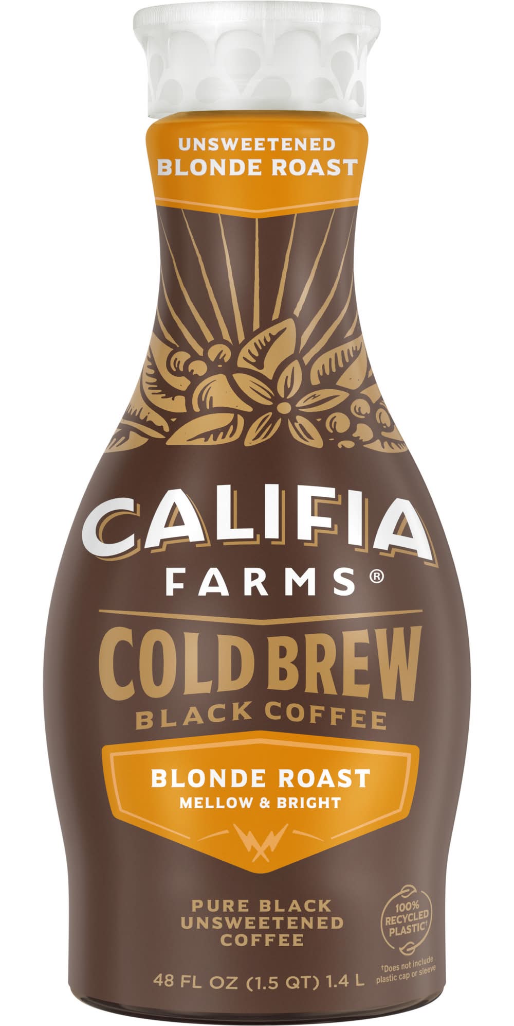 Califia Farms Black Blonde Roast Cold Brew Coffee (48 fl oz)