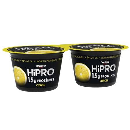 Yaourt citron protéiné 0% MG HIPRO - les 2 pots de 160g