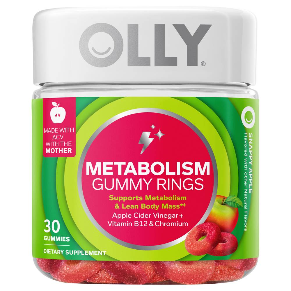 Olly Metabolism Snappy Apple Gummy Rings (10.55 oz)