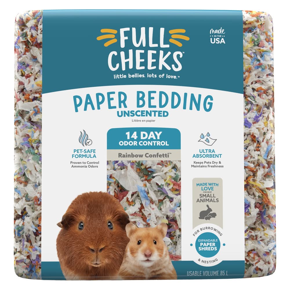 Full Cheeks™ Odor Control Small Pet Paper Bedding - Rainbow Confetti™ (Size: 85 L)