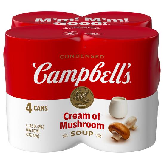Campbell's Cream Of Mushroom Condensed Soup (4 ct)