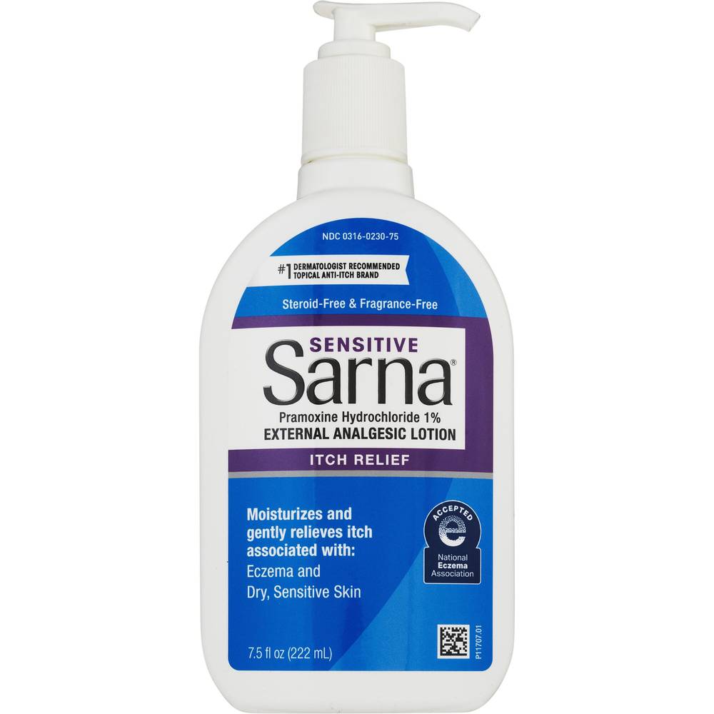 Sarna Sensitive Anti-Itch Lotion For Relief (7.5 fl oz)