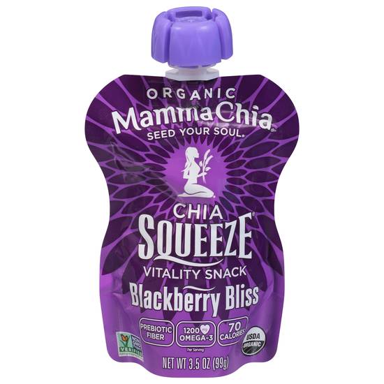 Mamma Chia Organic Squeeze Vitality Snack ( blackberry bliss)