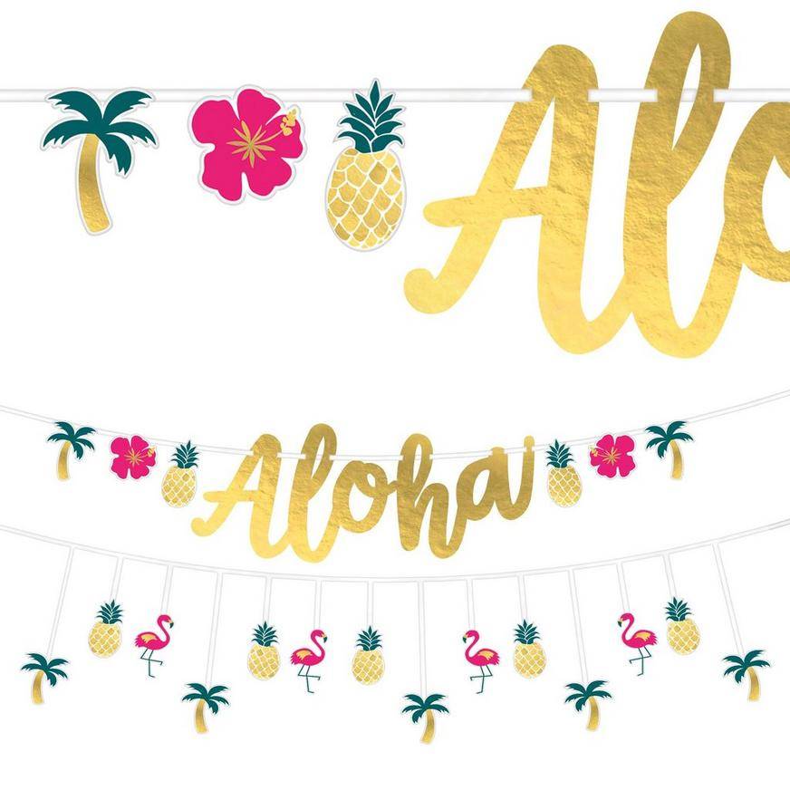 Party City Aloha Summer Luau Cardstock Banners