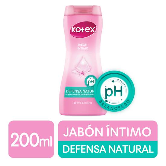Kotex jabón íntimo defensa natural (200 ml)