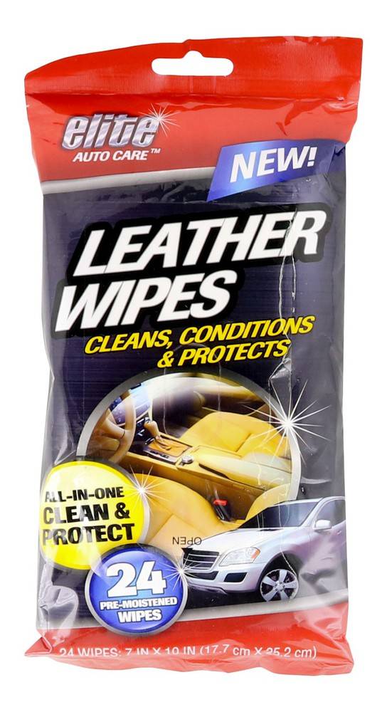 Elite Auto Care Leather Wipes (24 ct)