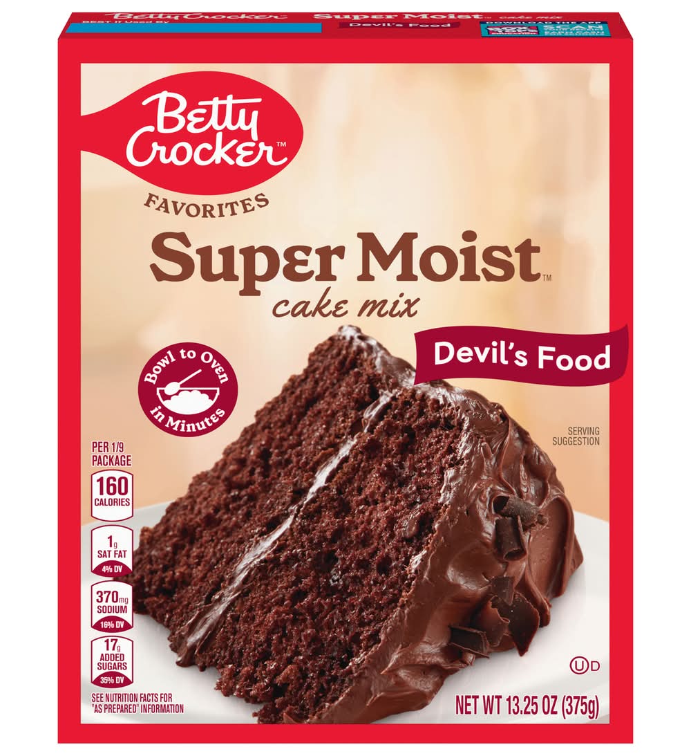 Betty Crocker Super Moist Cake Mix, Devil's Food (13.25 oz)
