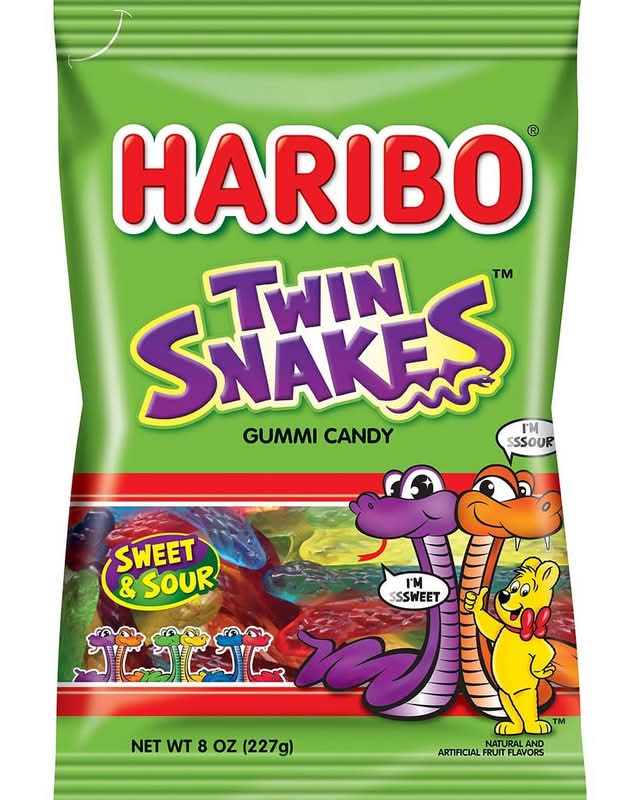 Haribo Twin Snakes Sweet & Sour Gummi Candies 8oz