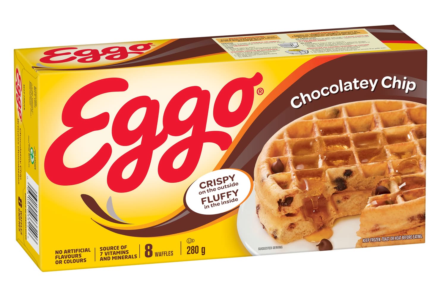 Eggo Frozen Breakfast Waffles, Chocolatey Chip (280 g, 8 ct)