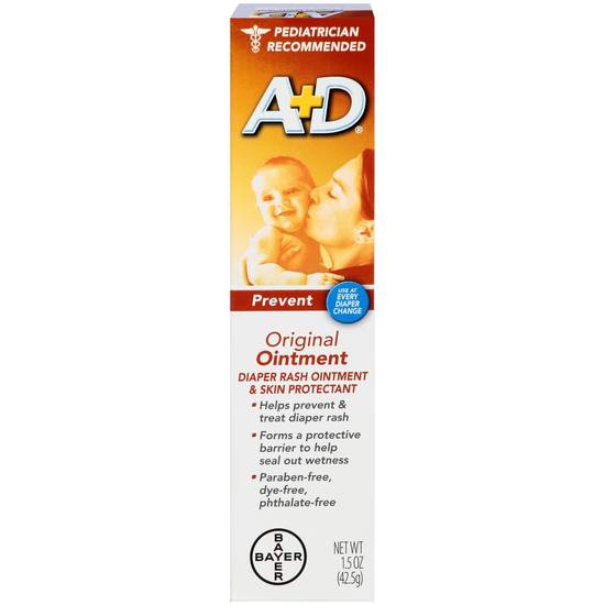 A+D Original Diaper Rash Ointment, Skin Protectant , 1.5 Ounce Tube