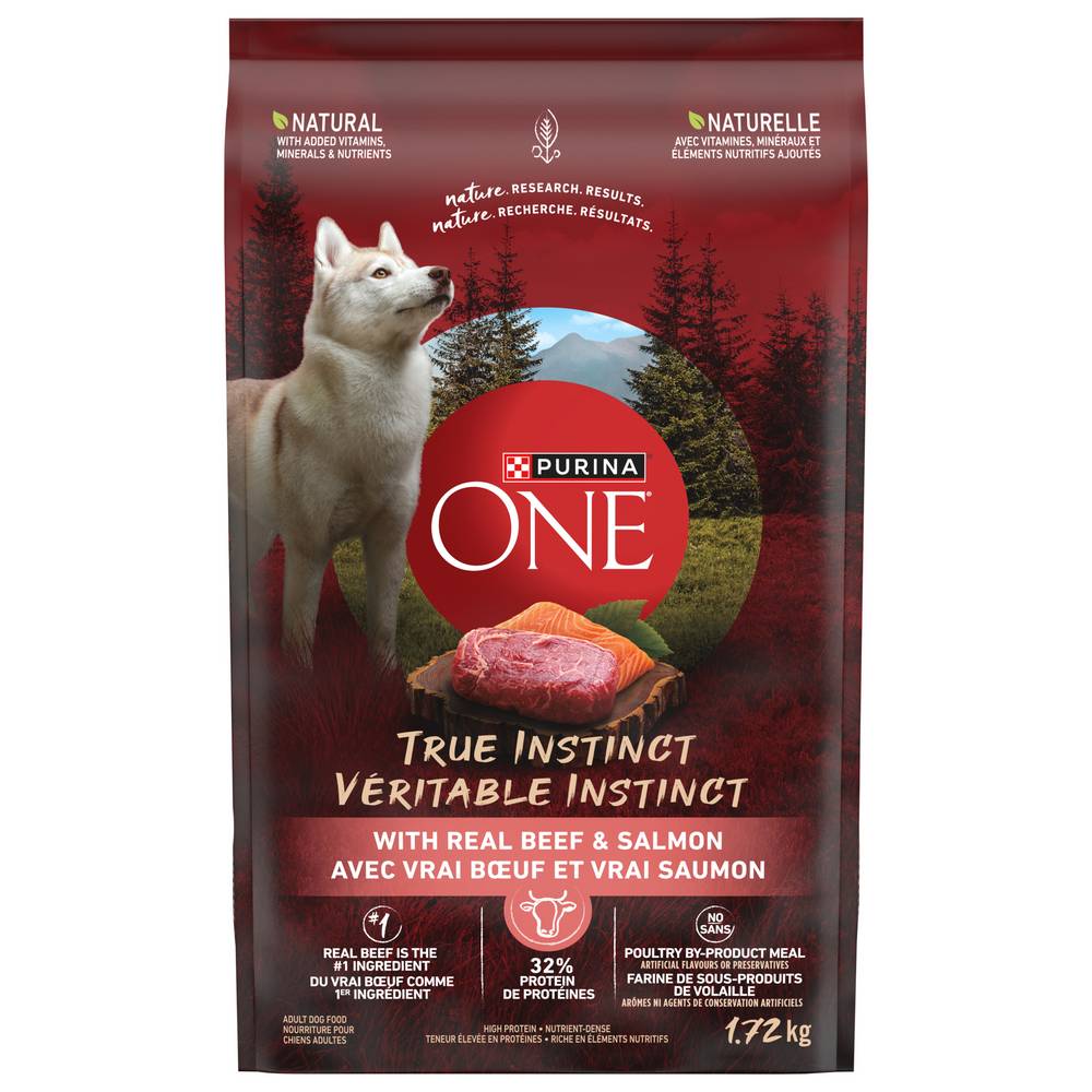 Purina One Beef & Salmon Dry Dog Food (1.72 kg)