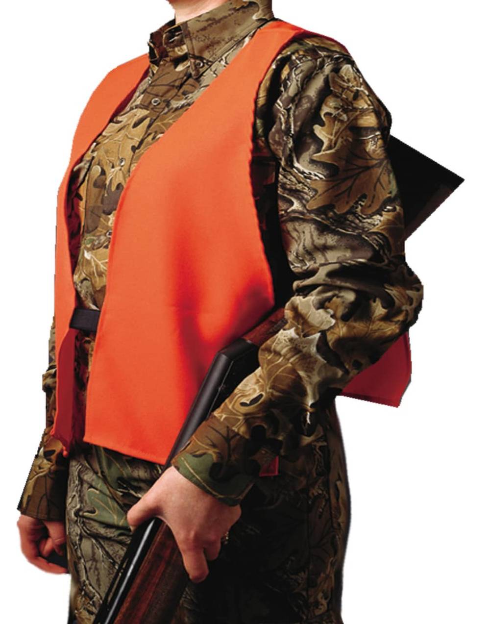 Hunters Specialties Blaze Orange Hunting Safety Vest with Adjustable Front Closures, Super Quiet & Washable Material | HS-02000