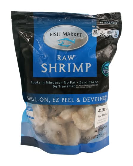 The Fish Market Peel & Deveined Raw Shell on Shrimp (12 oz)