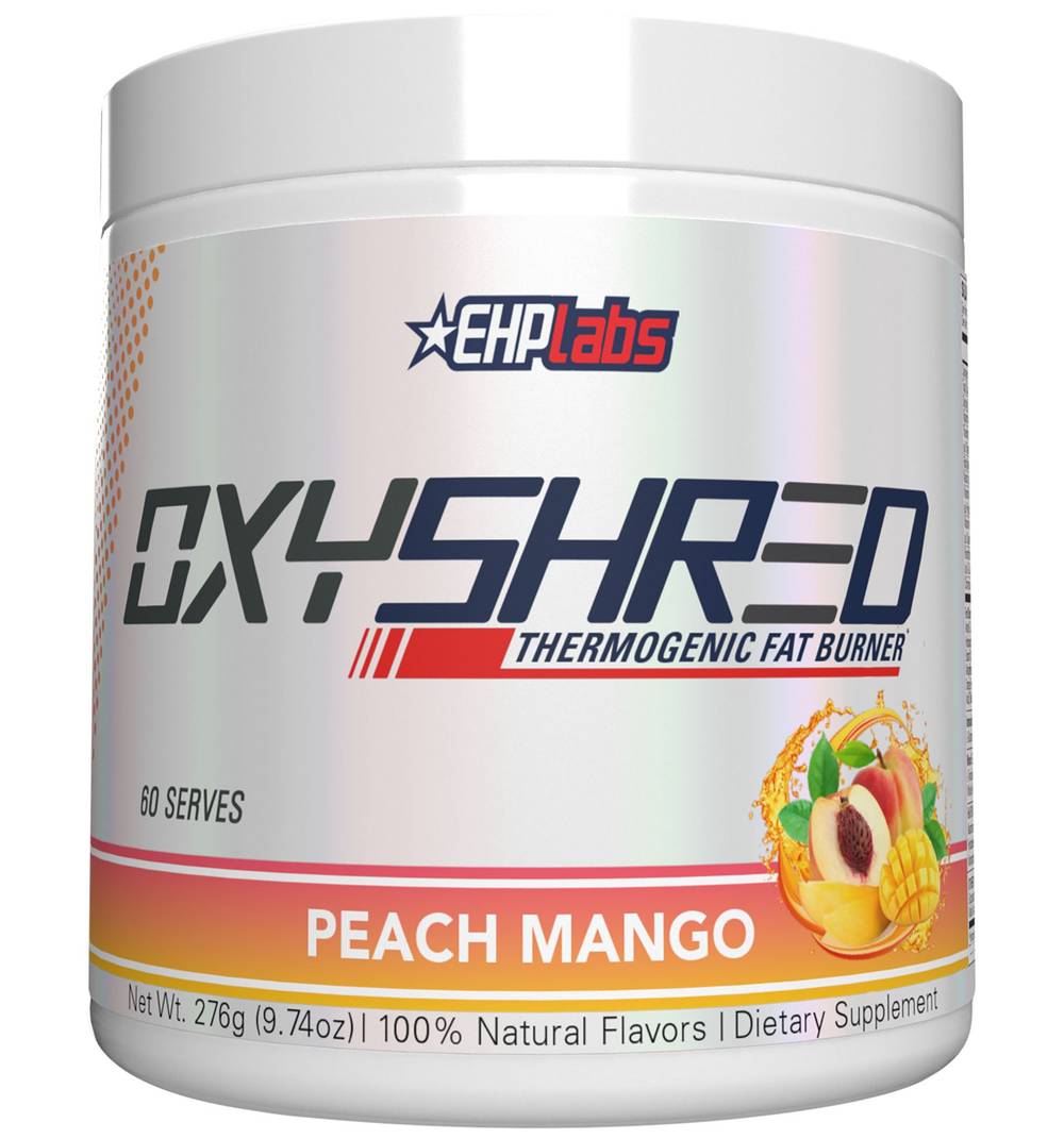 EHPlabs Oxyshred Thermogenic Fat Burner Powder, Peach-Mango (9.74 oz)