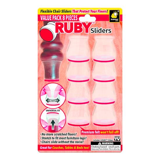 As Seen on TV Bulbhead Ruby Furniture Sliders - 8 ct