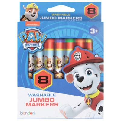 Bendon Paw Patrol 8 Count Jumbo Markers - Each