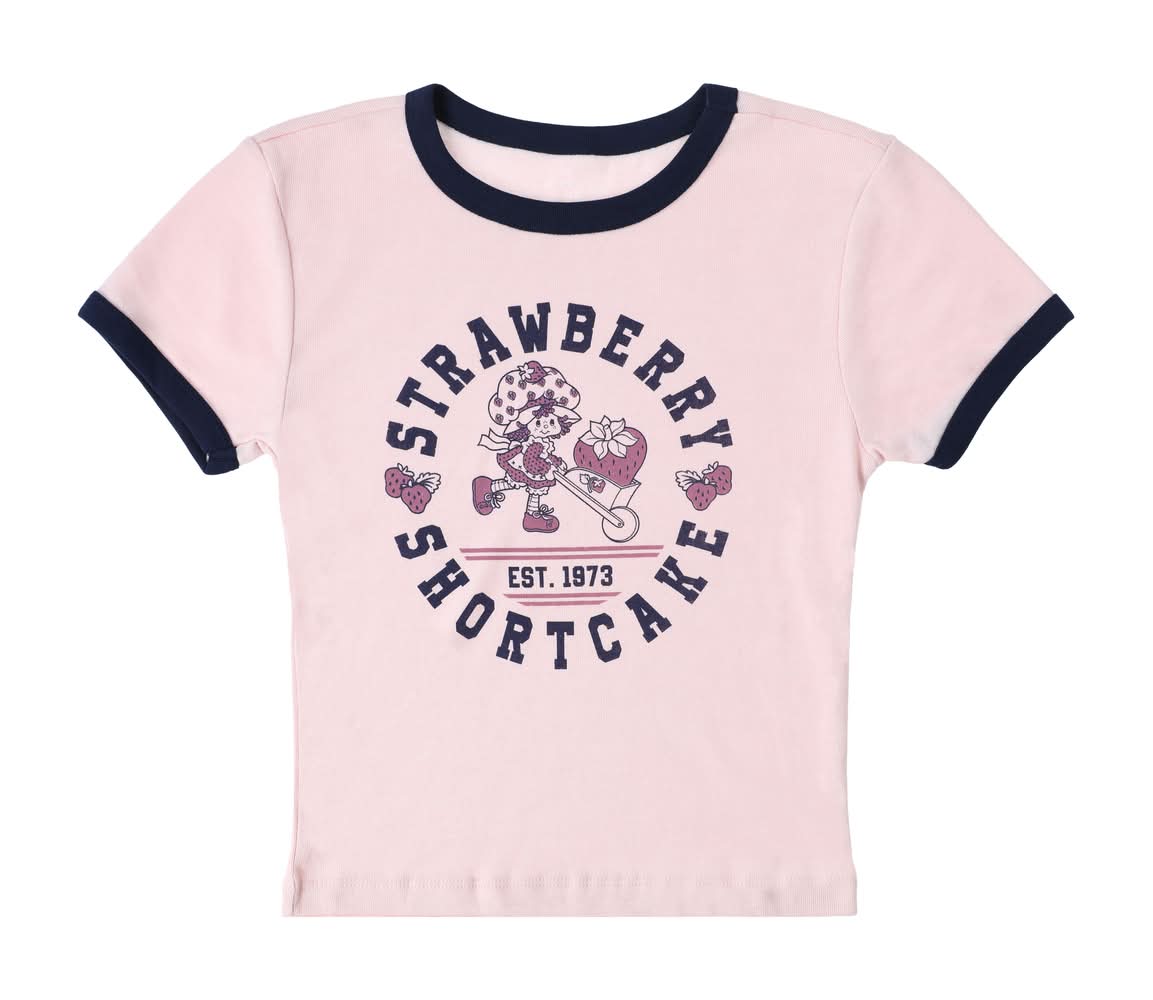 Juniors Strawberry Shortcake™ Est. 1973 Graphic Tee Small Pink