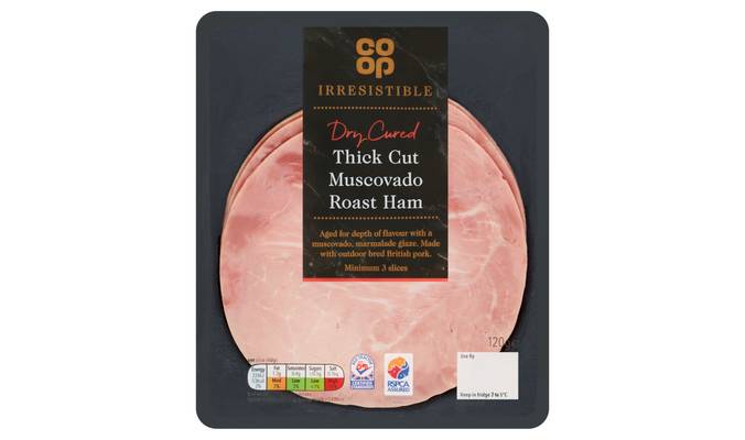 Co-op Irresistible Thick Cut Muscovado Roast Ham 120g
