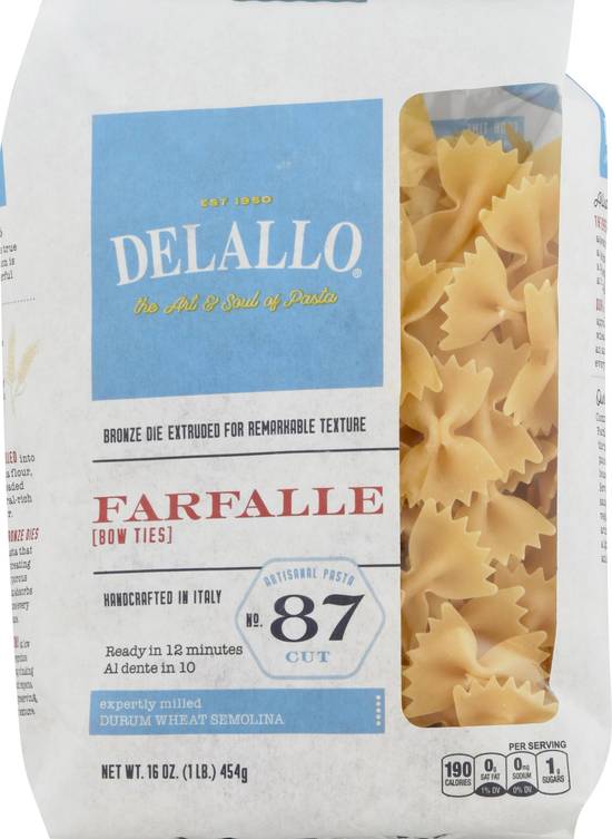 Delallo Farfalle No. 87 Cut Bow Ties