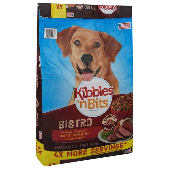 Kibbles 'N Bits Bistro Oven Roasted Dog Food (beef, spring vegetable & apple)