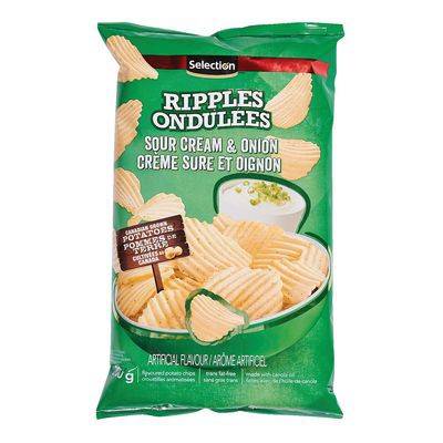 Selection Rippled Sour Cream and Onion Chips (200 g)