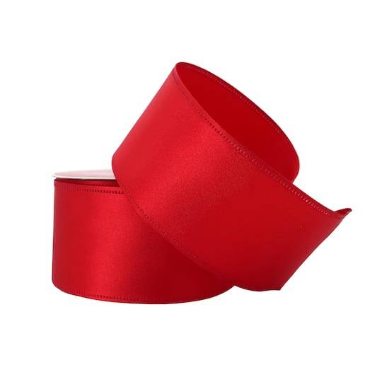 Celebrate It Wired Sateen Ribbon, 2.5" X 20'' ft, Red