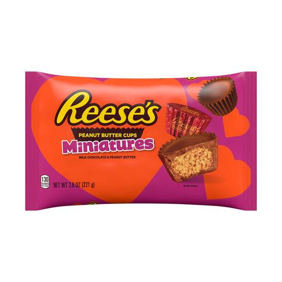 Order REESE'S Miniatures Milk Chocolate and Peanut Butter Cups, Valentine's Day Candy, 7.8 oz, Bag food online from CVS store, Providence County on bringmethat.com