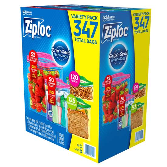 Ziploc Grip'n Seal Technology Variety pack (347 ct)