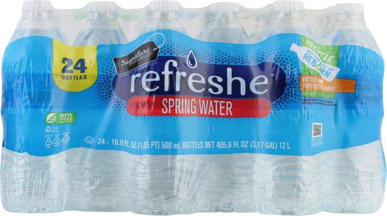 Signature Select Refreshe Spring Water (24 ct, 16.9 fl oz)