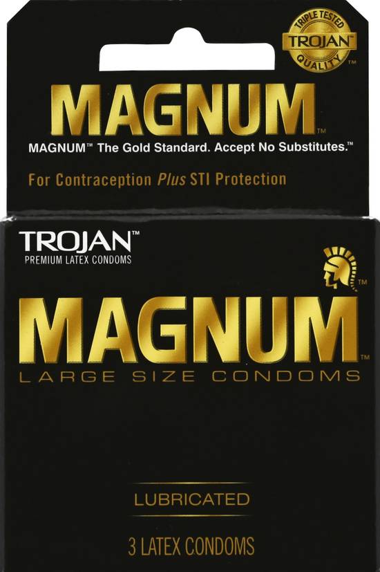 Trojan Magnum Lubricated Condoms (3 ct) (large)