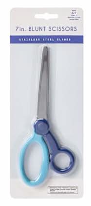 Blunt Color Scissors 7in Blue
