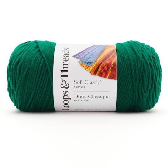 Loops & Threads Soft Classic Solid Yarn, Ivy Green (7 oz)