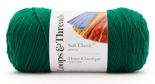Loops & Threads Soft Classic Solid Yarn, Ivy Green (7 oz)