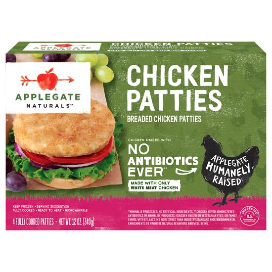 Applegate Naturals Breaded Chicken Patties (12 oz)