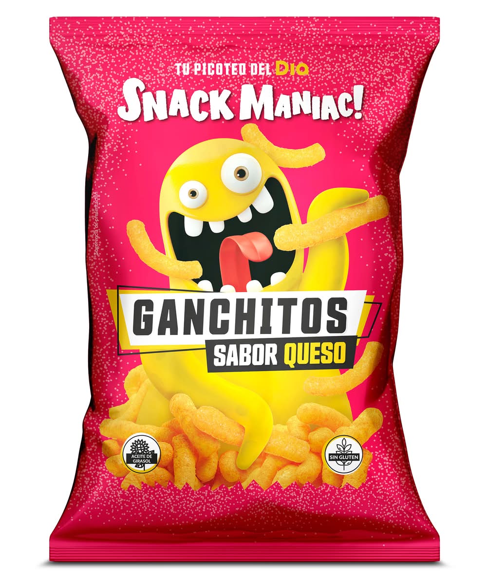 Ganchitos Sabor Queso Snack Maniac De Dia Bolsa 80 G