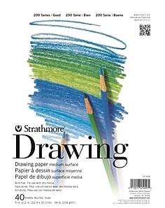 Strathmore 200 Series 9 x 12 Tape Bound Drawing Sketch Pad, 40 Sheets/Pad (25-009)