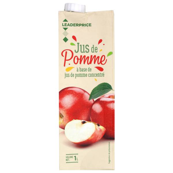 Leader Price - Jus de fruit, pomme (1L)