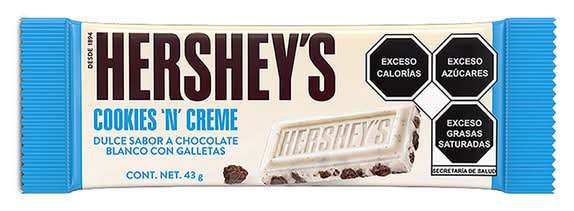 Hershey's · Barra de chocolate cookies and creme (43 g)