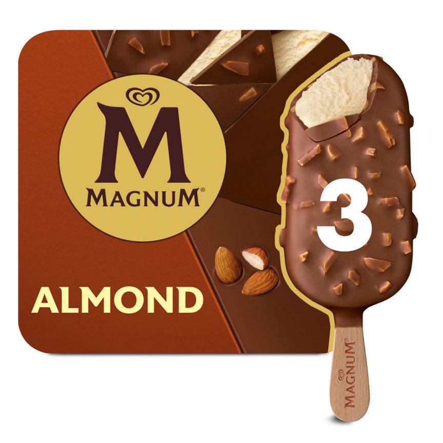 Magnum Ice Cream Sticks (almond,chocolate) (3 ct)