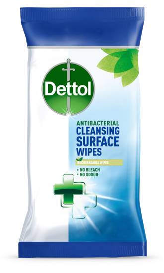 Dettol Large, Antibacterial Cleansing Surface Wipes (72 pack)
