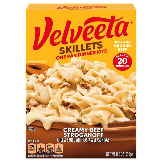 Velveeta Skillets Creamy Beef Stroganoff One Pan Dinner Kits